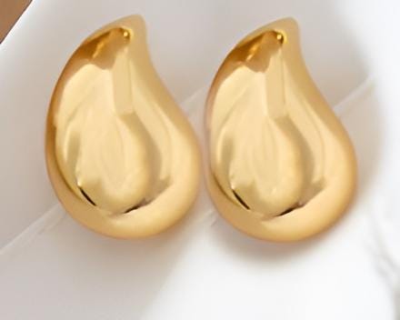 Golden Raindrop Elegance Set – Bold Plated Jewelry Design