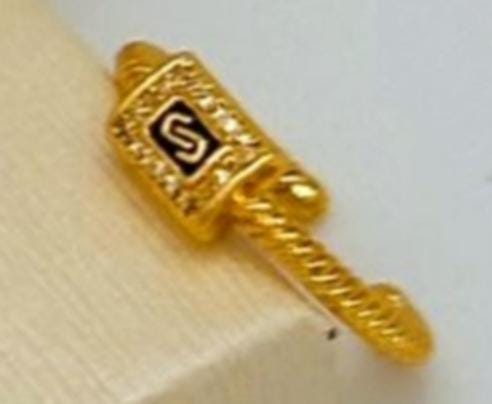 Gold-Plated Twisted Cable Cuff Bracelet & Adjustable Ring Set – Pave Stone Jewelry