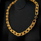 Luxury Gold Plated Cuban Chain Jewelry Set