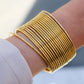 Luxury Gold Plated Stackable Bangles Set