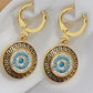 Gold-Plated Blue Eye Jewelry Set – Necklace, Bracelet & Earrings