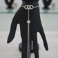 Luxury Silver Heart Hand Chain Bracelet Elegant Romantic Jewelry