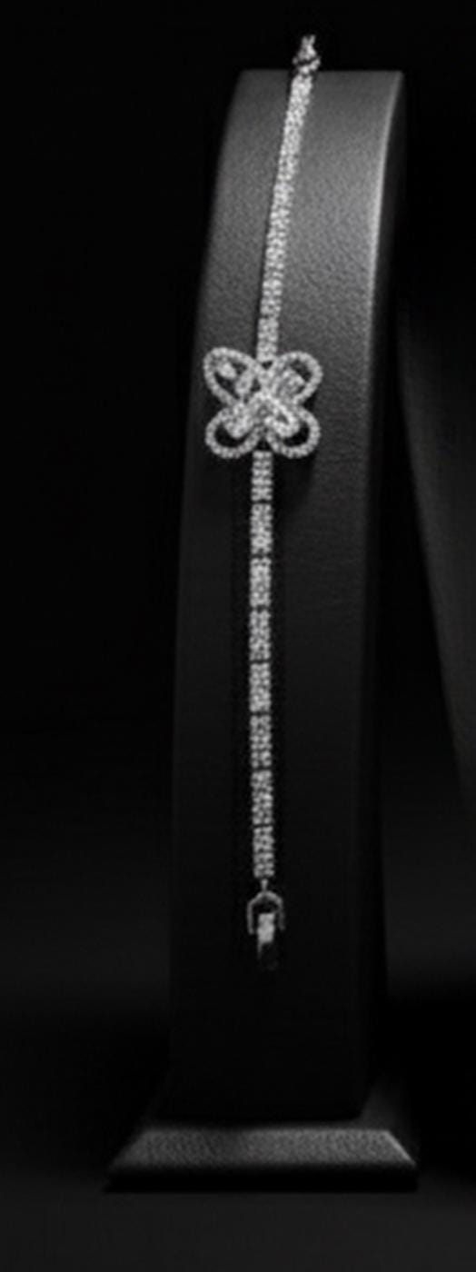 Luxury Silver Clover Jewelry Set Elegant Minimal Wedding Gift