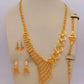 Gold-Plated Arabic Bridal Jewelry Set – 4-Piece Necklace, Earrings, Bracelet & Ring