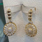 Gold Plated Sunburst Jewelry Set Luxury Necklace Earrings Ring Elegant
