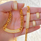 Gold-Plated Cuban Link Jewelry Set: Pave Crystal Necklace, Bracelet, Earrings & Ring