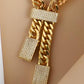 Gold-Plated Zircon Jewelry Set – Arabic Style Necklace, Bracelet, Earrings & Ring