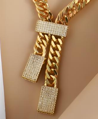 Gold-Plated Zircon Jewelry Set – Arabic Style Necklace, Bracelet, Earrings & Ring