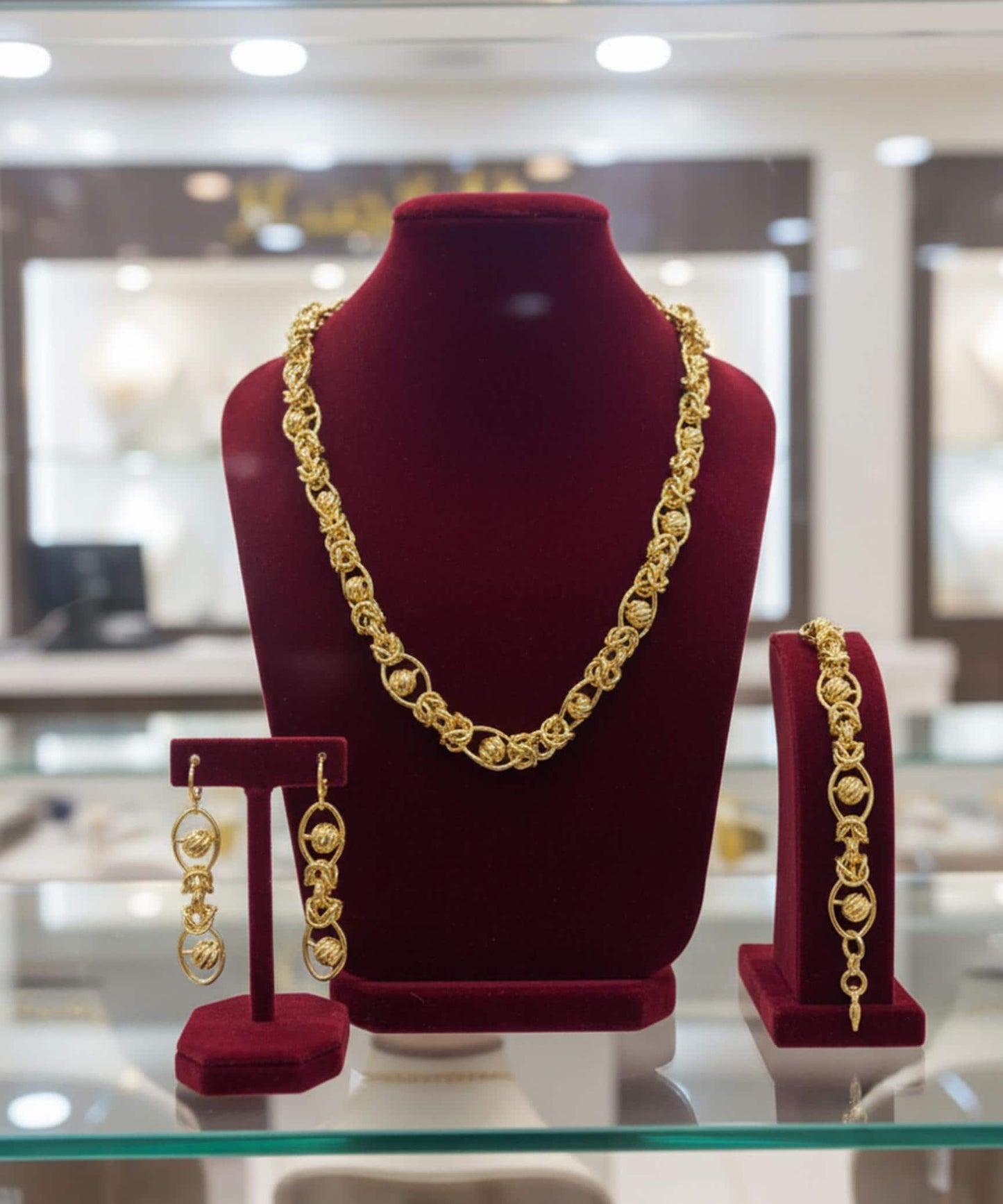 Luxury Gold Plated Chain Jewelry Set Elegant Statement Gift