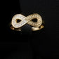 Elegant Gold Plated Infinity Jewelry Set • Crystal Greek Key Design • 4Pcs