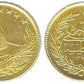 Gold Plated Ottoman Coin Necklace Vintage Wide Statement Jewelry